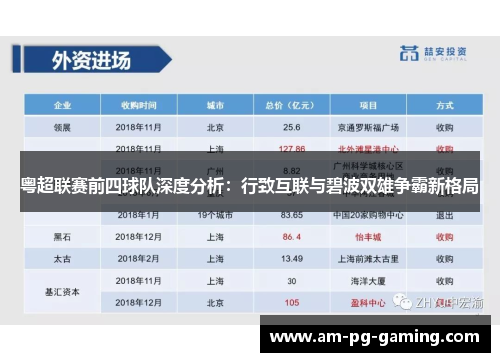 粤超联赛前四球队深度分析：行致互联与碧波双雄争霸新格局