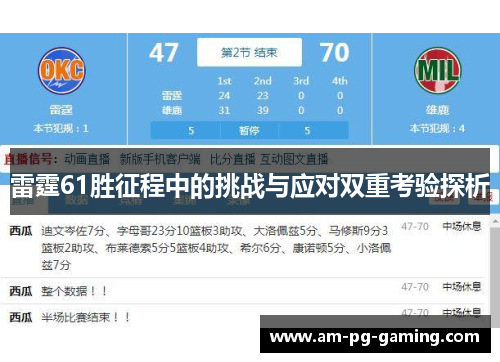 雷霆61胜征程中的挑战与应对双重考验探析