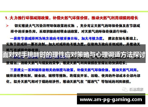 面对对手挑衅时的理性应对策略与心理调适方法探讨