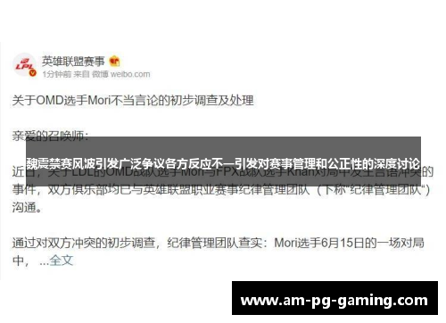 魏震禁赛风波引发广泛争议各方反应不一引发对赛事管理和公正性的深度讨论